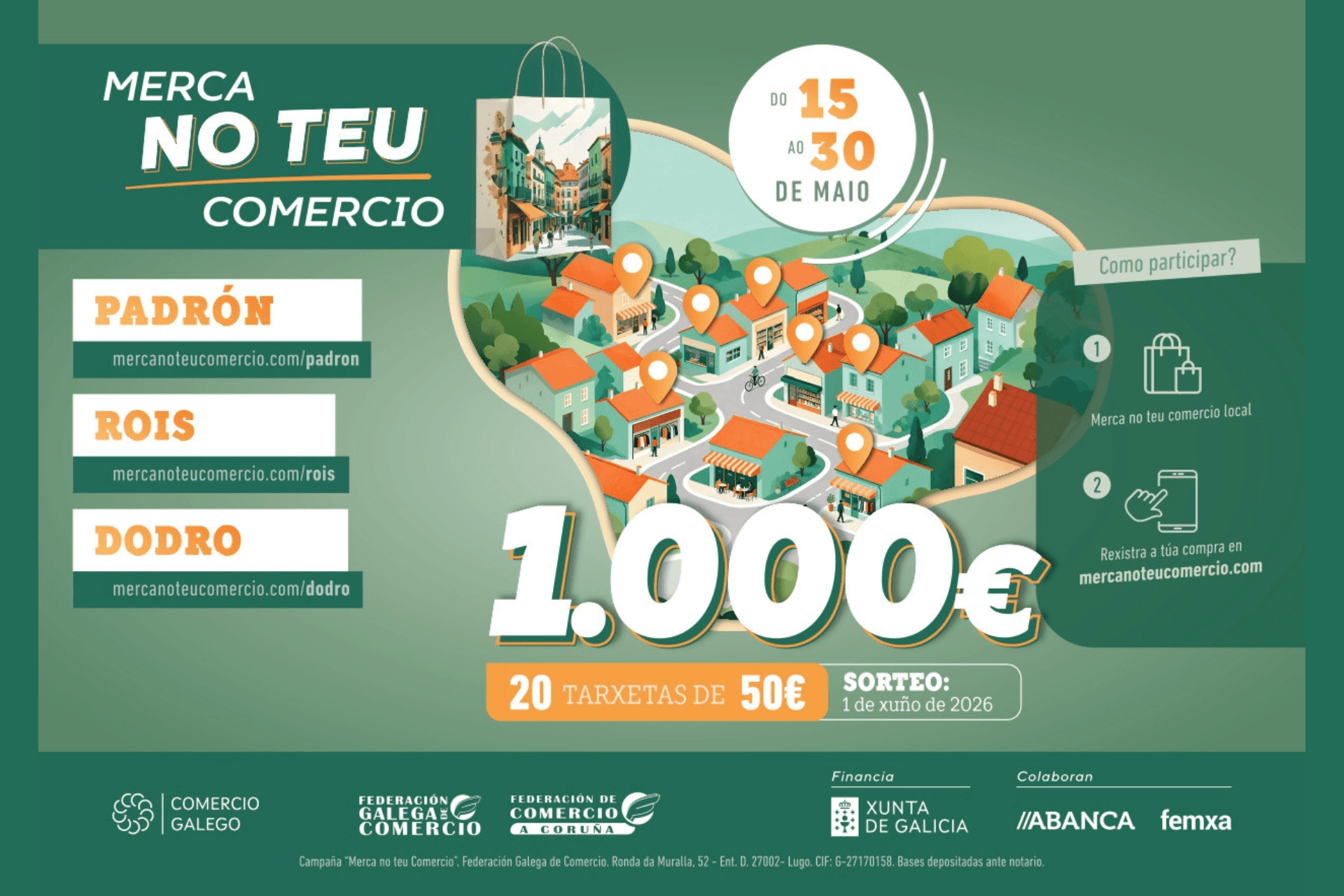 Padrón, Rois e Dodro súmanse á campaña ‘Merca no teu Comercio’