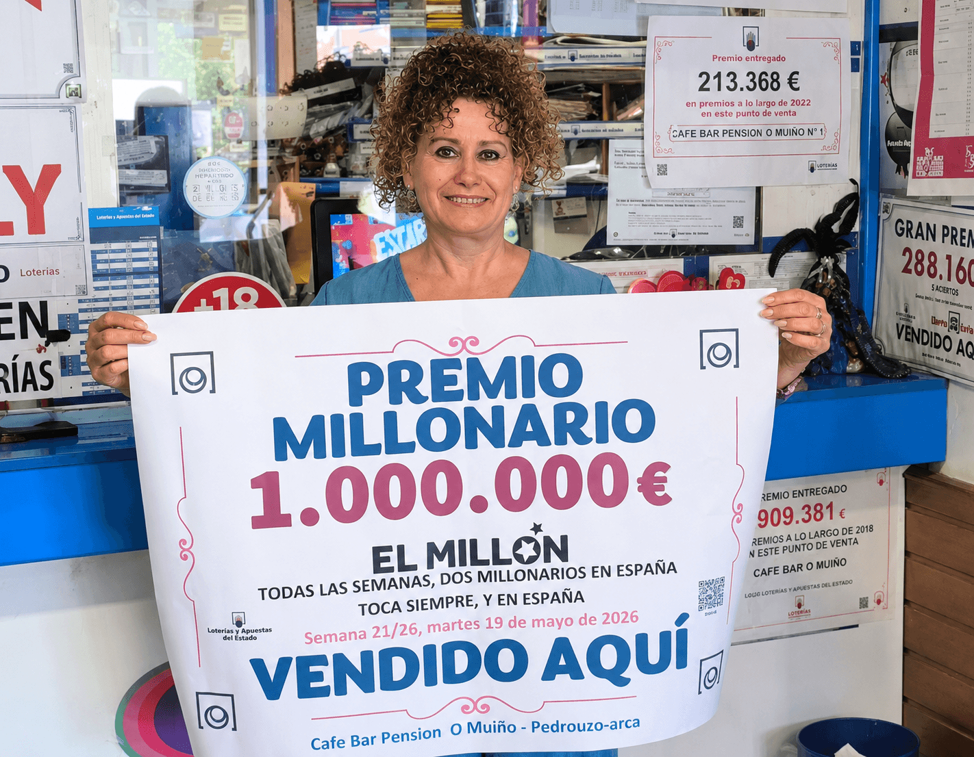 El Euromillones deja un premio de un millón de euros en O Pino