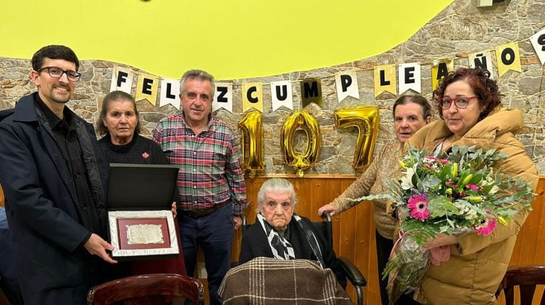 Carmen Rivera ‘Carmucha’, veciña de Padrón, cumpre 107 anos