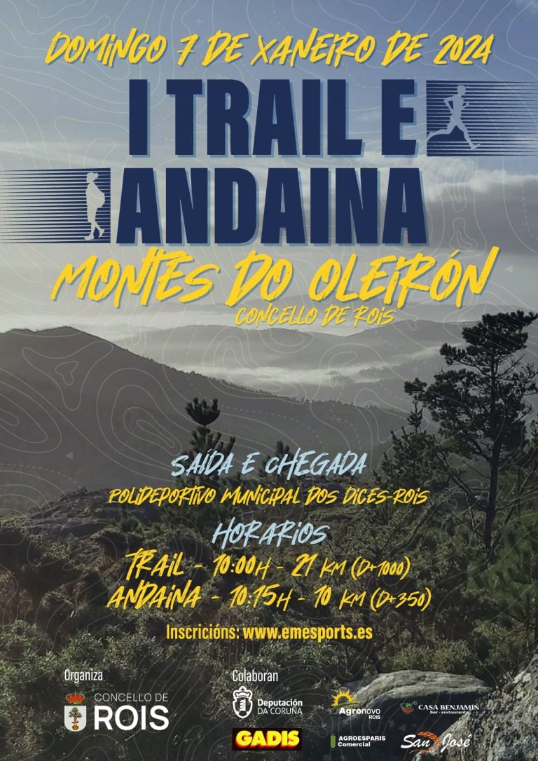 Rois celebrará o 7 de xaneiro o I Trail e Andaina Montes de Oleirón