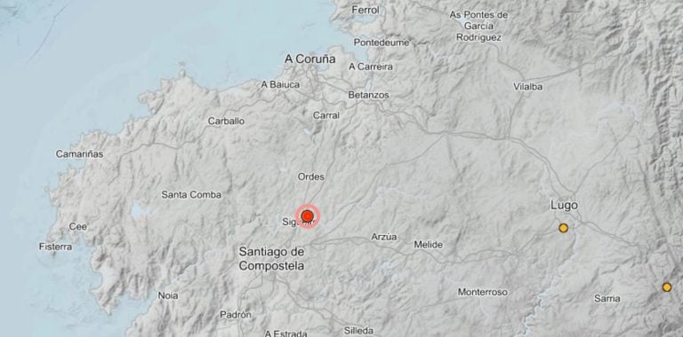 Un terremoto de 3,3 con epicentro en Oroso se siente en Santiago y comarca