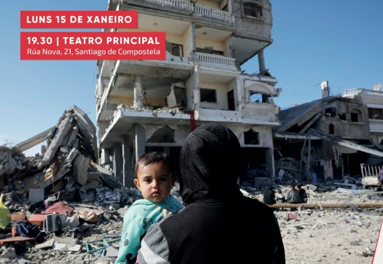 O Teatro Principal acolle este luns unha charla para analizar o conflito en Gaza