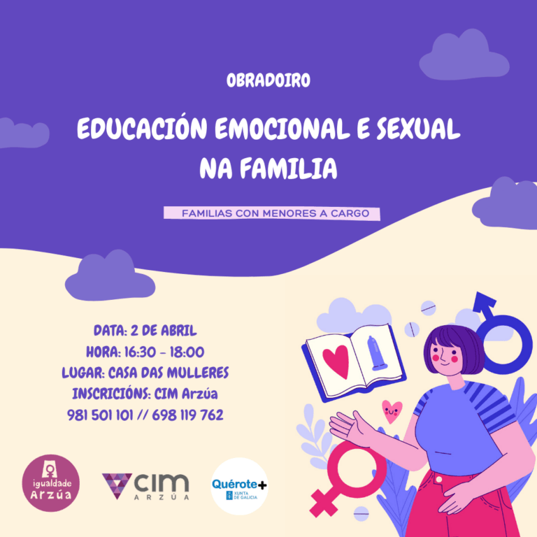 Arzúa organiza xunto a Quérote+ un obradoiro de educación emocional e sexual na familia
