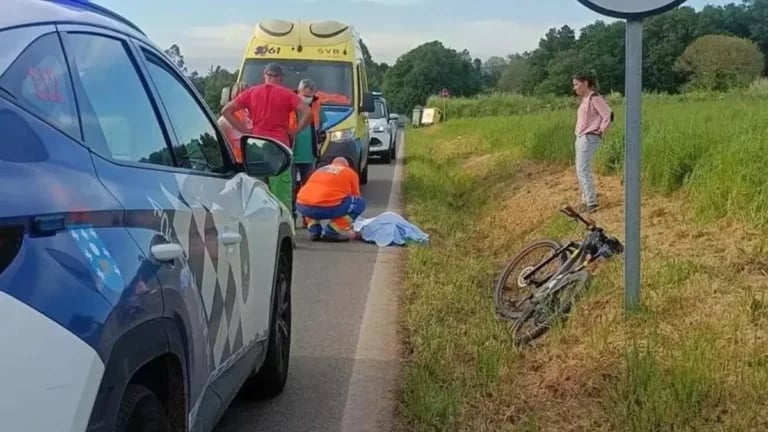 Un ciclista perdeu a vida en Lalín