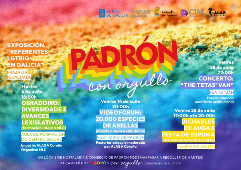 Padrón organiza un amplo e diverso programa de actividades para celebrar o Día do Orgullo