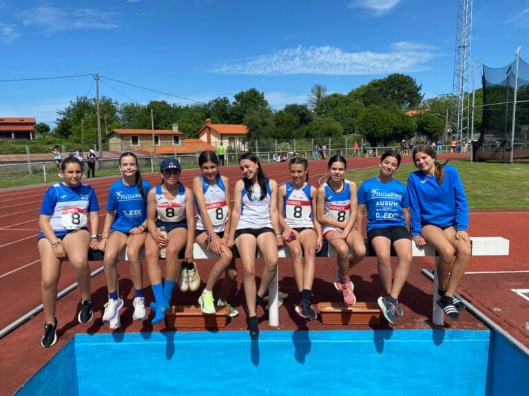 O equipo feminino de atletismo sub14 do MillaRaio clasifícase para o campionato de España