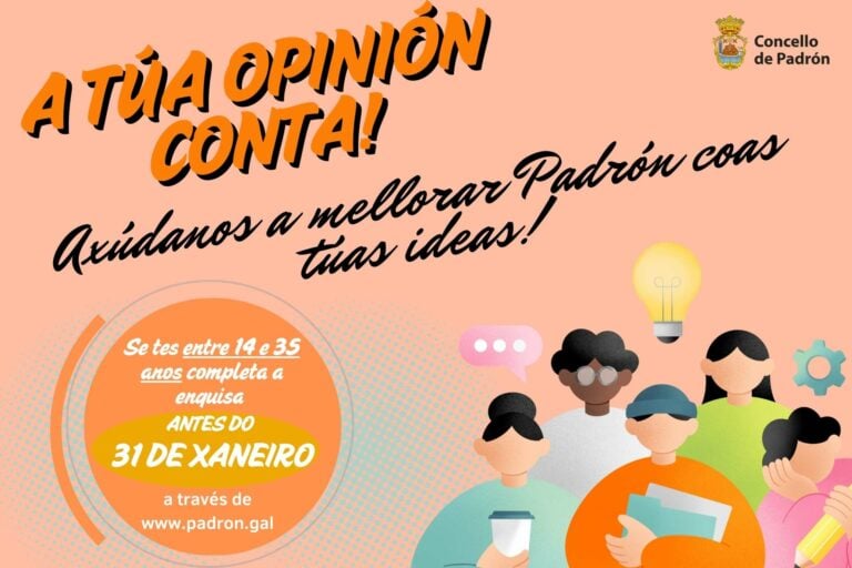 Padrón abre unha consulta á mocidade local para coñecer as súas necesidades e opinións