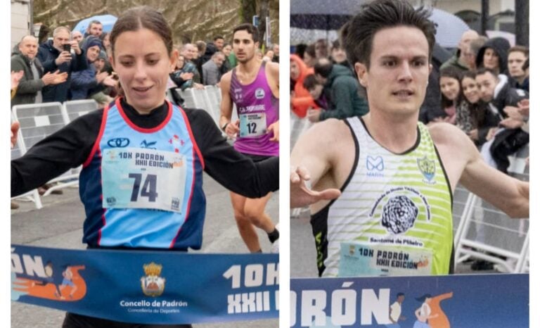 Uxía Pérez e David de la Fuente gañan a 10K de Padrón, que contou con máis de 1.300 atletas