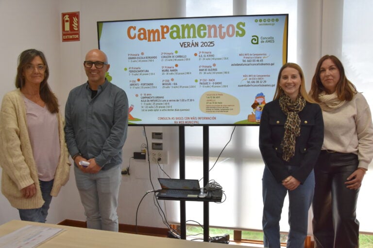 Campamentos de verán en Ames con 440 prazas dispoñibles