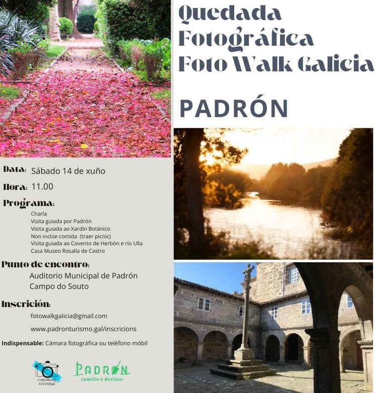 Padrón acollerá o sábado 14 de xuño unha quedada fotográfica con visitas guiadas
