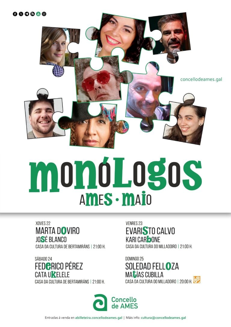 Ames dará comezo este xoves á segunda edición do seu ciclo de monólogos