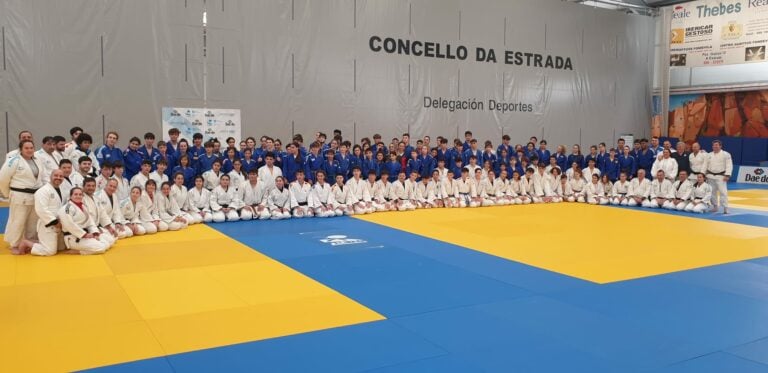 A Estrada acolle este sábado a 200 deportistas na gala infantil de judo base