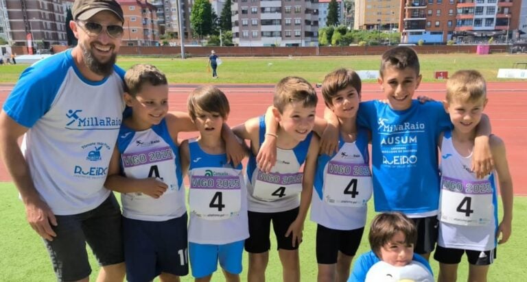 Gran participación do Club de Atletismo Millaraio nos campionatos galegos ao aire libre sub10 e sub12