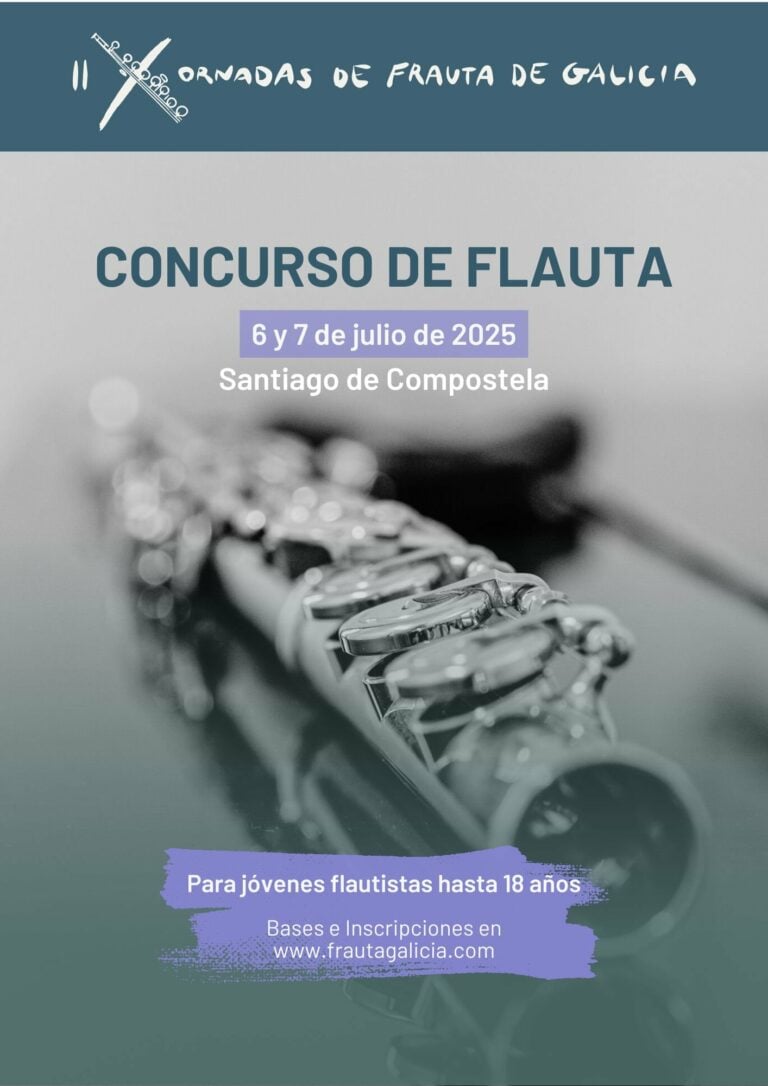 El Concurso de Flauta reunirá a treintena nuevos talentos de toda la Península en Santiago