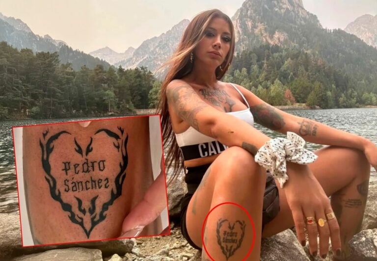 La influencer que se ha tatuado el nombre de Pedro Sánchez: “No me arrepiento”