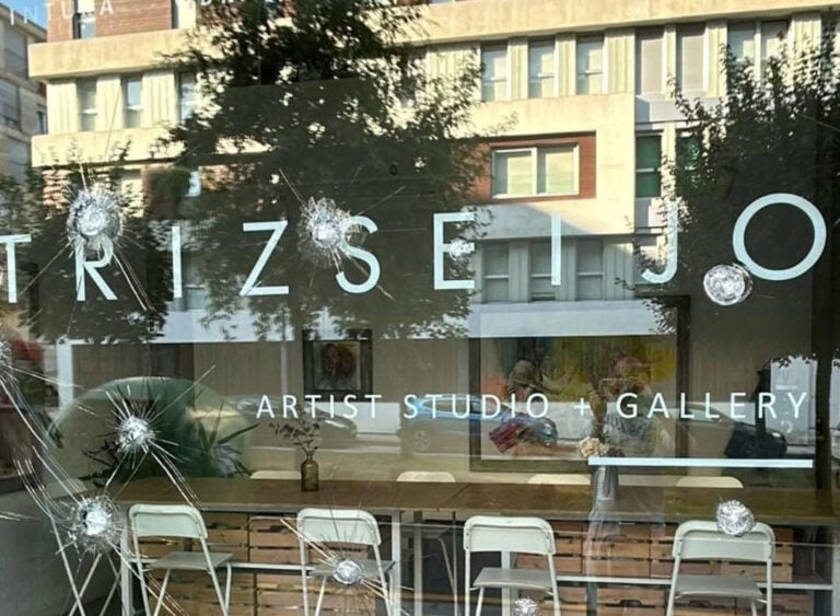 Acto vandálico en el estudio de arte de Beatriz Seijo, en el barrio de Santa Marta