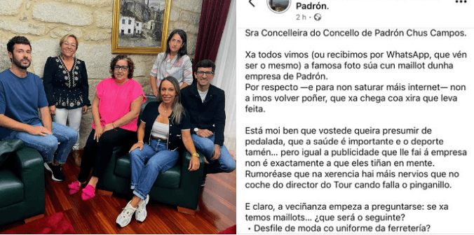 O goberno de Padrón condena os ataques machistas contra a concelleira Chus Campos