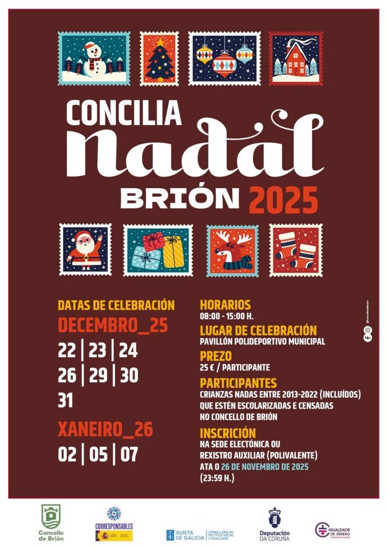 Brión abre as inscricións no Concilia Nadal 2025 ata o 26 de novembro