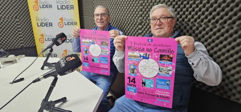 A Estrada celebra este sábado o maior festival de acordeóns de España