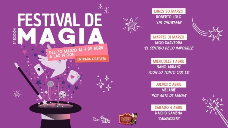 Esta Semana Santa llega a As Cancelas la tercera edición de su exitoso Festival de Magia