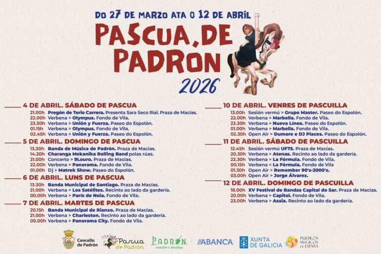 Esta é a programación completa das Festas de Pascua de Padrón