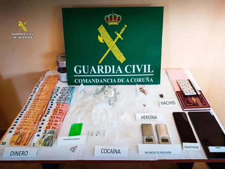 Siete detenidos y tres puntos de droga desmantelados en O Barbanza
