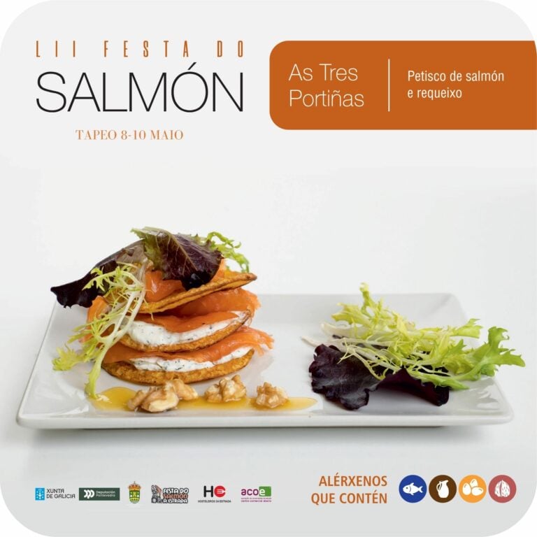 Un tapeo de salmón abrirá o apetito na Estrada antes da gran festa do 17 de maio