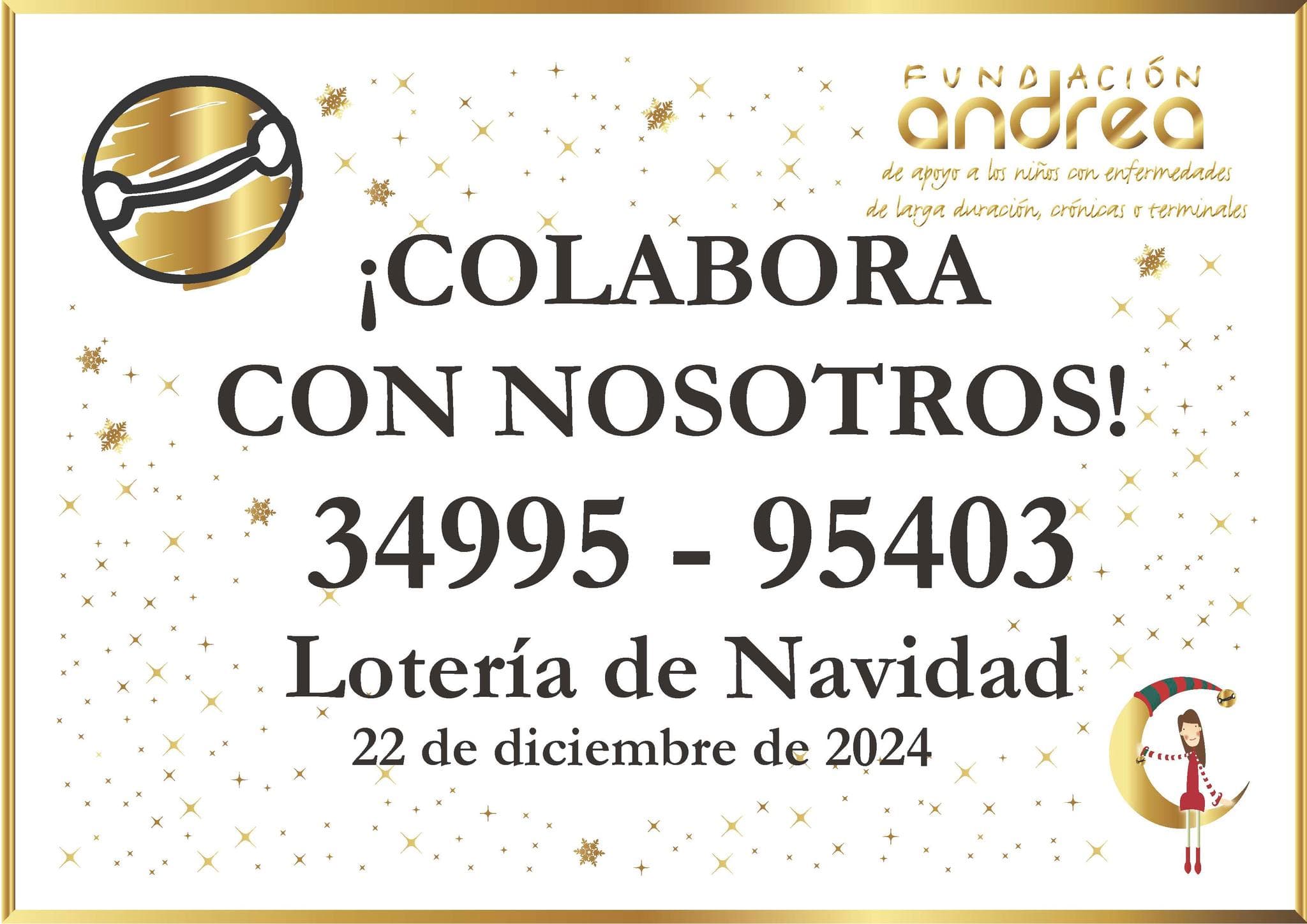 Fundación Andrea lanza su lotería de Navidad para apoyar a niños con enfermedades graves