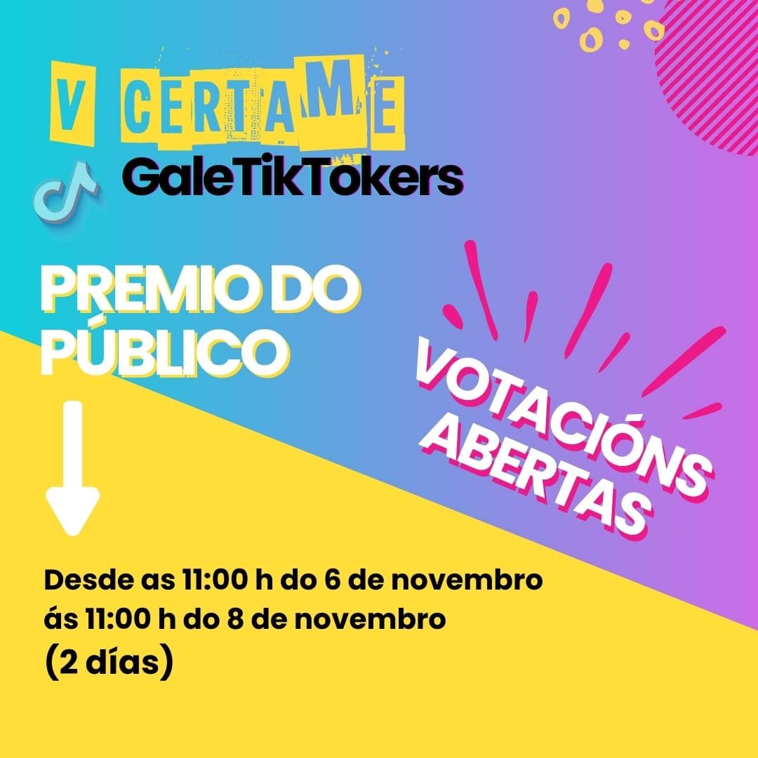 Xa podes escoller os vídeos gañadores do público do certame Galetiktokers