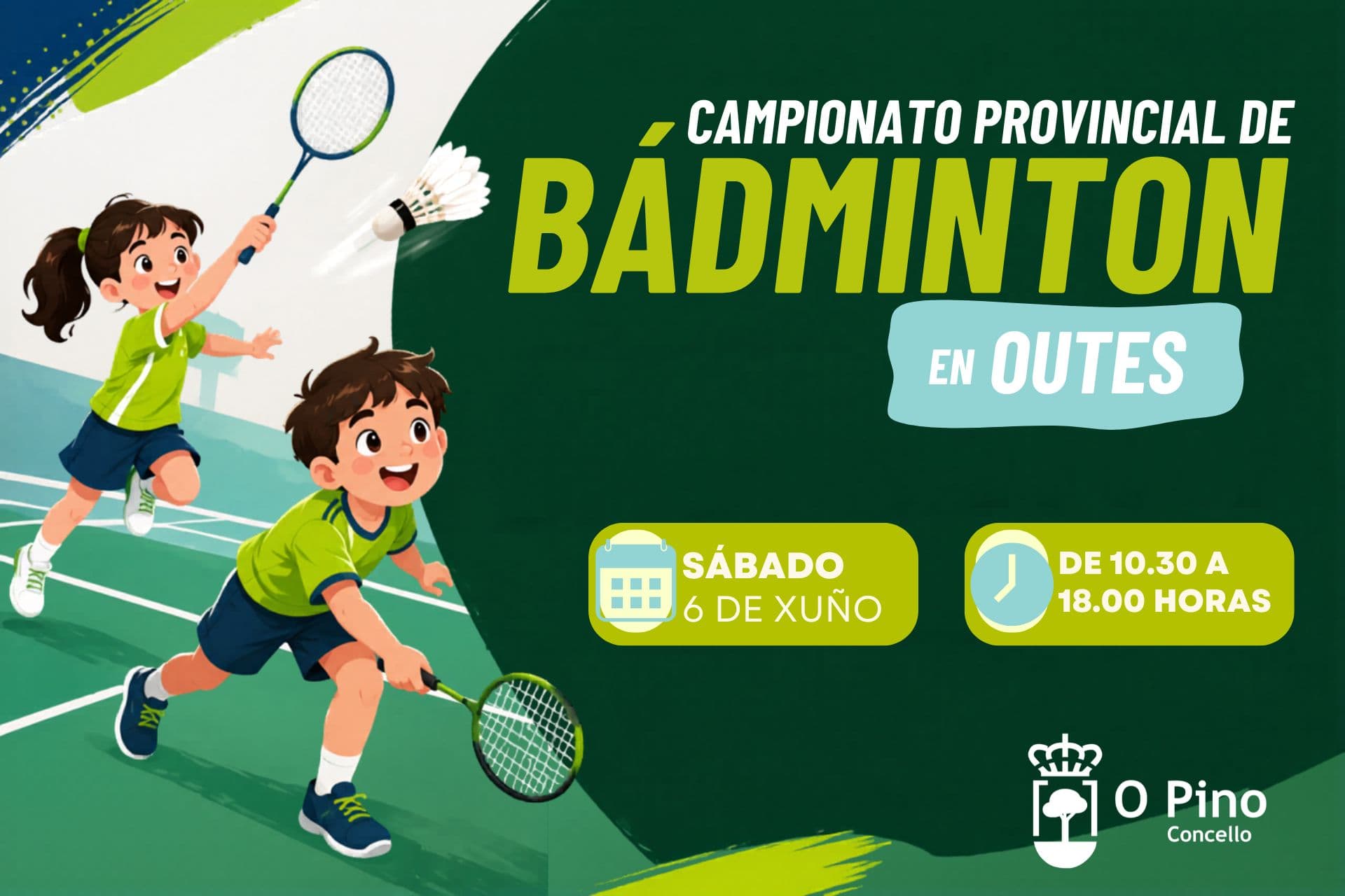 O Pino compite no Provincial de Bádminton en Outes
